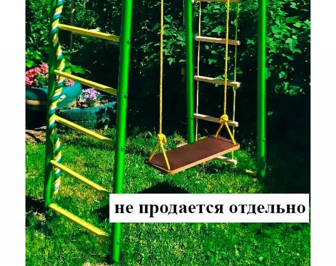 Качели деревянные на верёвках