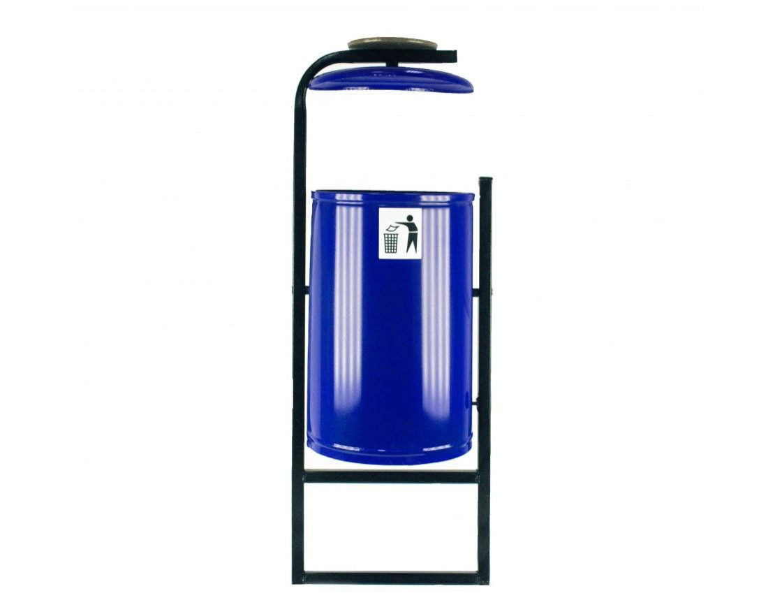 Урна уличная «Космос» вкапываемая с фиксатором (21 л), цвет бронза антик (Распродажа) - вид 2