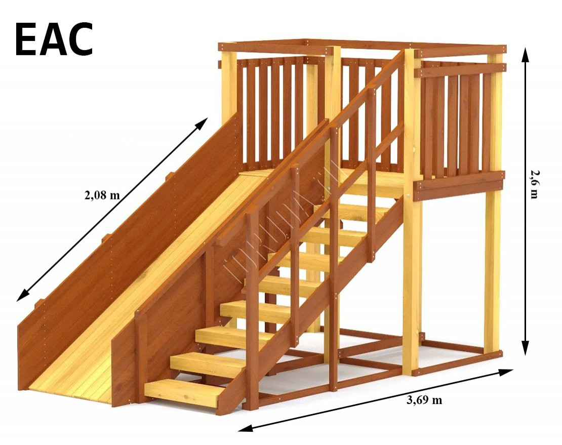 Зимняя деревянная горка TORUDA Север-3 (скат 3 м)